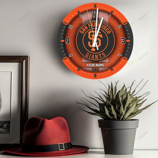 San Francisco Giants Wooden Clock