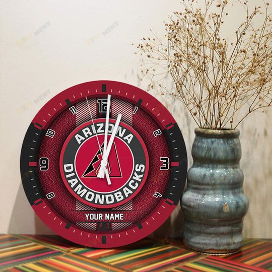 Arizona Diamondbacks Wooden Clock
