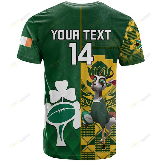 South Africa And Ireland Rugby Shirt 2023 World Cup Springboks Shamrocks Togethe