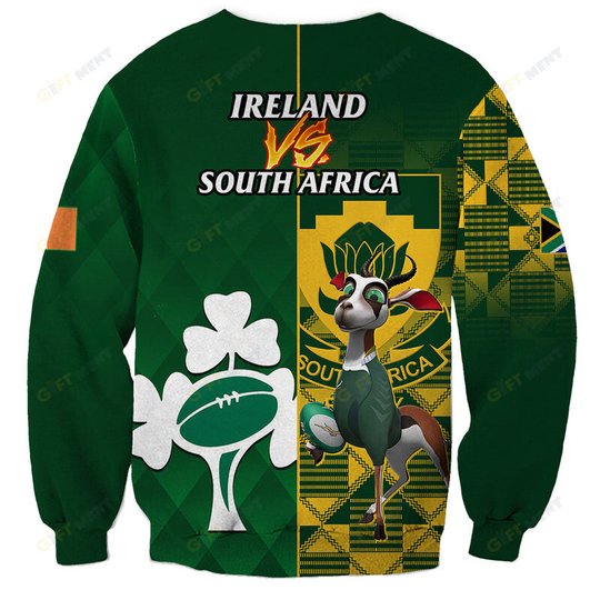 South Africa And Ireland Rugby Shirt 2023 World Cup Springboks Shamrocks Togethe