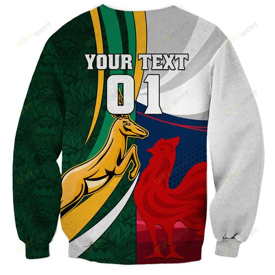 South Africa and France Rugby Polo Shirt Springbok With Le XV de France 2023 World Cup