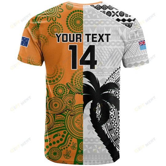 Custom Fiji And Australia Rugby T Shirt World Cup 2023 Together