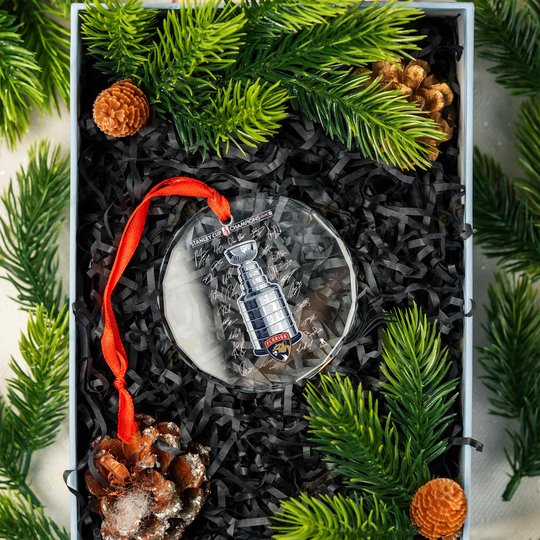 FPanthers Stanley Cup Champions 2024 Glass Ornament