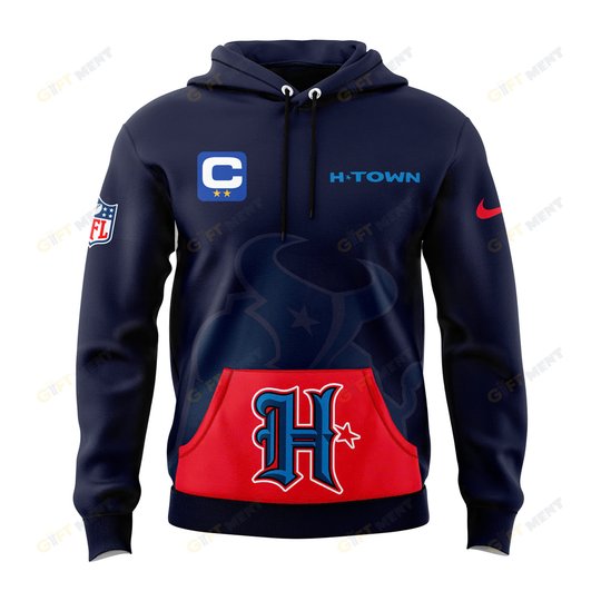 Men’s Fanatics Navy Houston Texans Pullover Hoodie V2