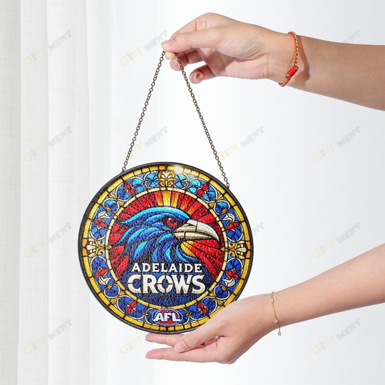 Adelaide Football Club Stained Glass Suncatcher for Window Hanging