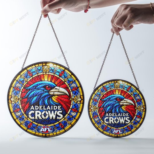 Adelaide Football Club Stained Glass Suncatcher for Window Hanging