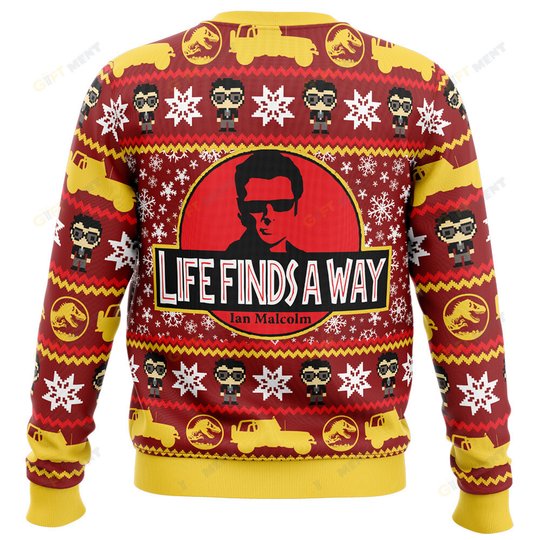 Life Finds A Way Jurassic Park Ugly Christmas Sweater