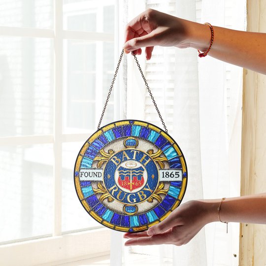 Bath Rugby Stained Glass Suncatcher for Window Hanging