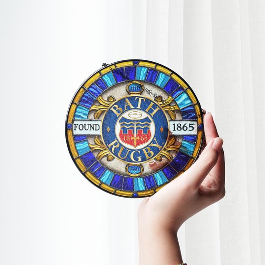 Bath Rugby Stained Glass Suncatcher for Window Hanging