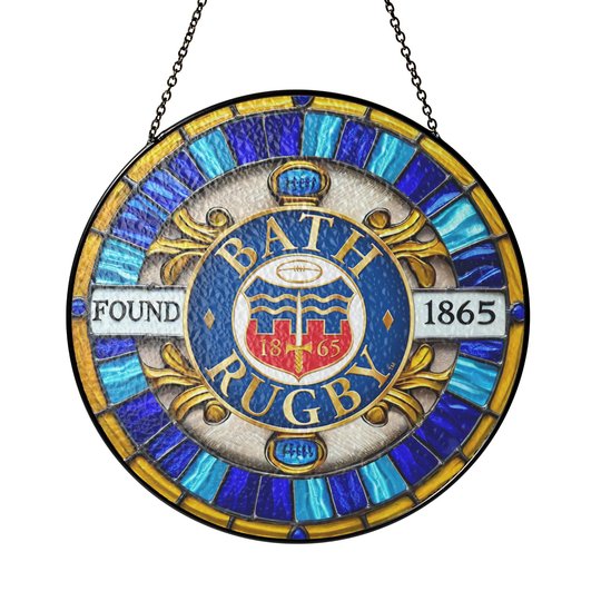 Bath Rugby Stained Glass Suncatcher for Window Hanging