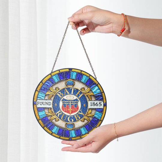 Bath Rugby Stained Glass Suncatcher for Window Hanging