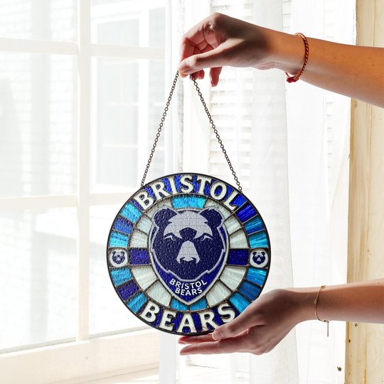 Bristol Bears Stained Glass Suncatcher for Window Hanging