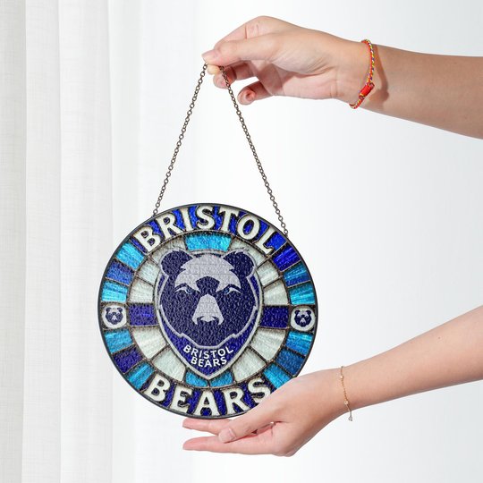 Bristol Bears Stained Glass Suncatcher for Window Hanging