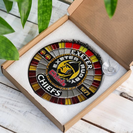 Exeter Chiefs Stained Glass Suncatcher for Window Hanging