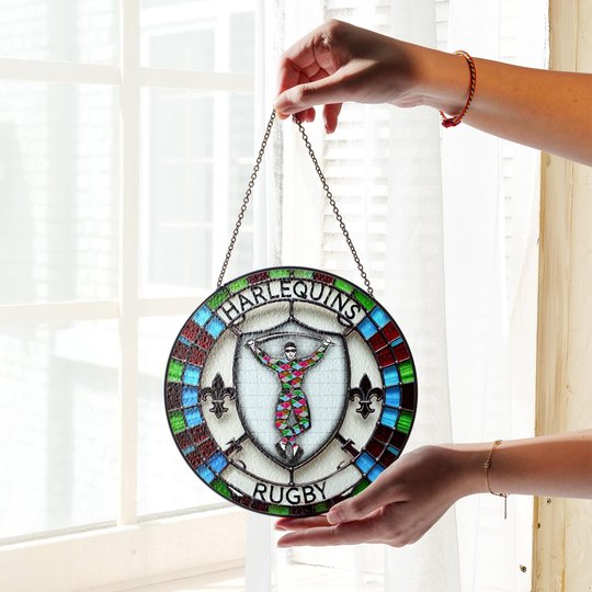 Harlequins Stained Glass Suncatcher for Window Hanging