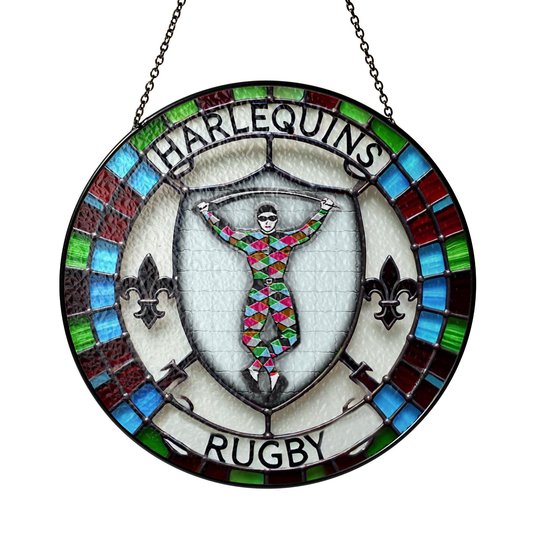 Harlequins Stained Glass Suncatcher for Window Hanging
