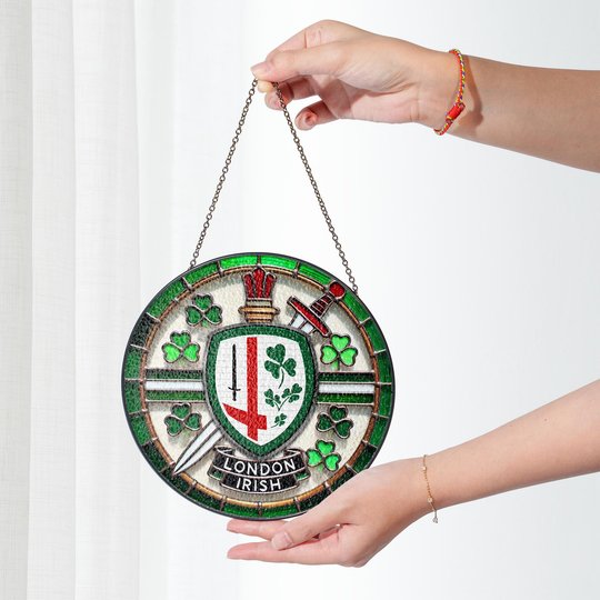 London Irish Stained Glass Suncatcher for Window Hanging