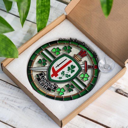 London Irish Stained Glass Suncatcher for Window Hanging