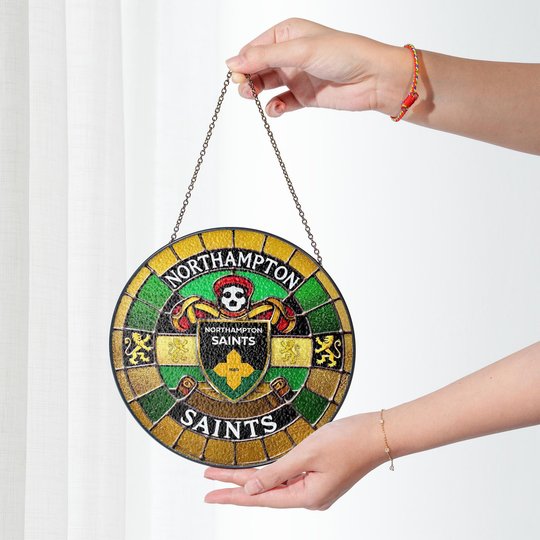 Northampton Saints Stained Glass Suncatcher for Window Hanging