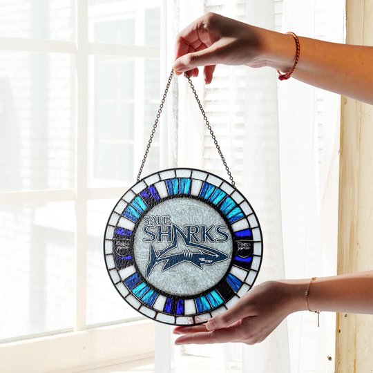 Sale Sharks Stained Glass Suncatcher for Window Hanging