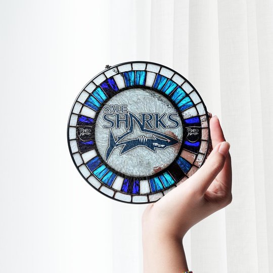 Sale Sharks Stained Glass Suncatcher for Window Hanging