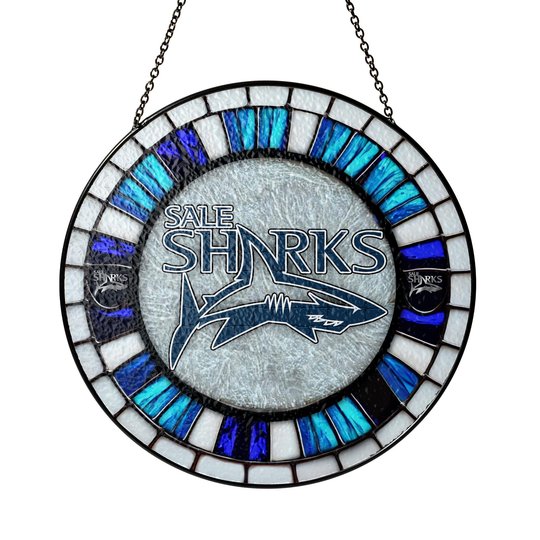 Sale Sharks Stained Glass Suncatcher for Window Hanging
