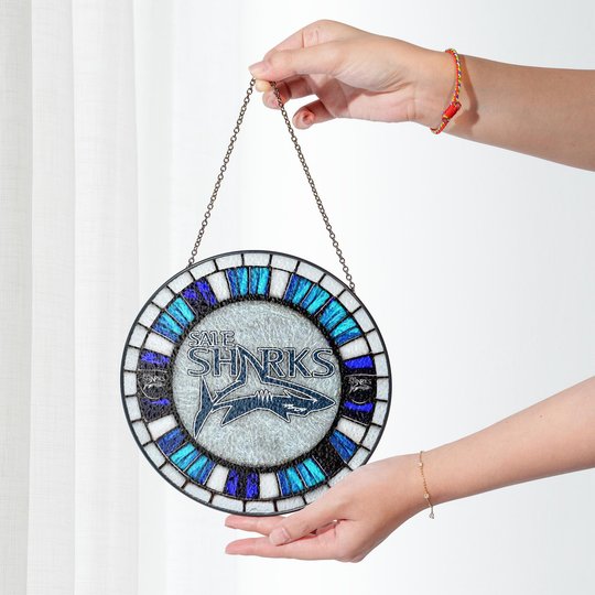 Sale Sharks Stained Glass Suncatcher for Window Hanging