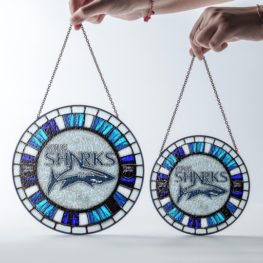 Sale Sharks Stained Glass Suncatcher for Window Hanging