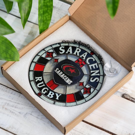 Saracens Stained Glass Suncatcher for Window Hanging