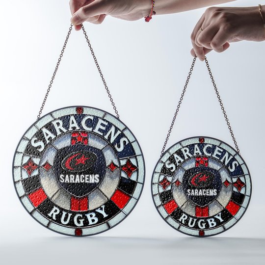 Saracens Stained Glass Suncatcher for Window Hanging