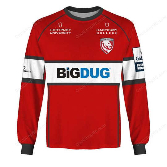 Gloucester Rugby Gallagher Premiership Home Jersey Style Shirts
