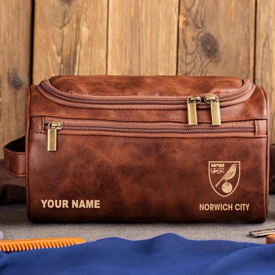 Norwich City Leather Toiletry Bag