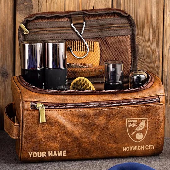 Norwich City Leather Toiletry Bag