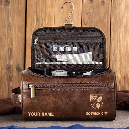 Norwich City Leather Toiletry Bag