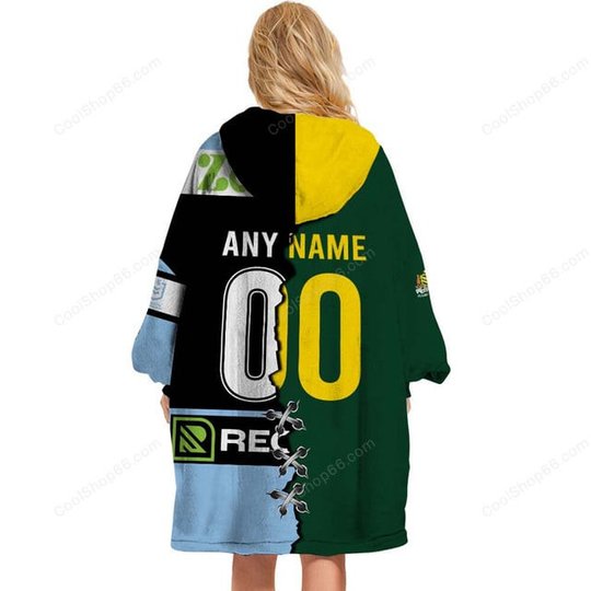 Cronulla Sutherland Sharks NRL Mix Kangaroos Hoodie Blanket Shirt
