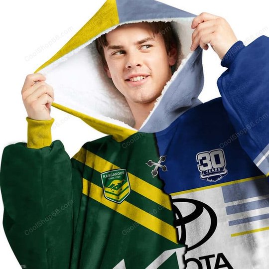 North Queensland Cowboys NRL Mix Kangaroos Hoodie Blanket Shirt