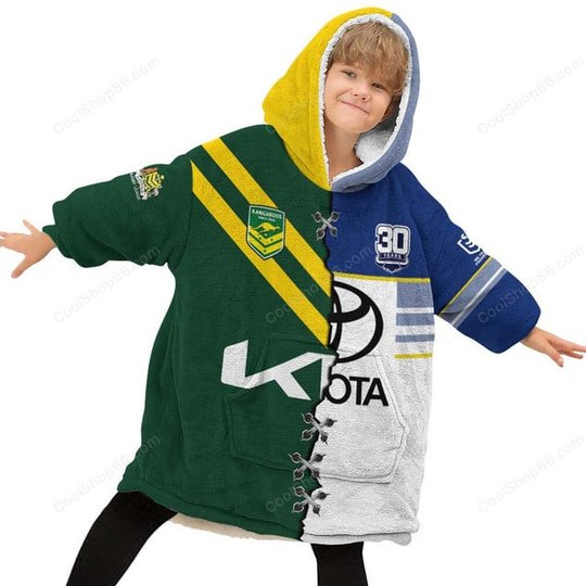North Queensland Cowboys NRL Mix Kangaroos Hoodie Blanket Shirt