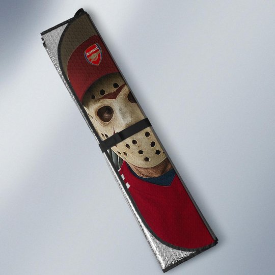 Arsenal Horror Movie Funny Car Sunshade | EPL Halloween Windshield Cover Funny Car Sunshade Limited Edition