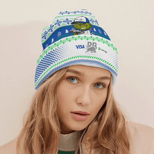 Visa Cash App RB Formula One Team × Grinch F1 Christmas Beanie Hat