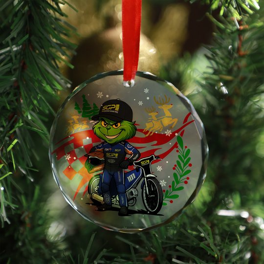 Brady Kurtz x Grinch Glass Ornament