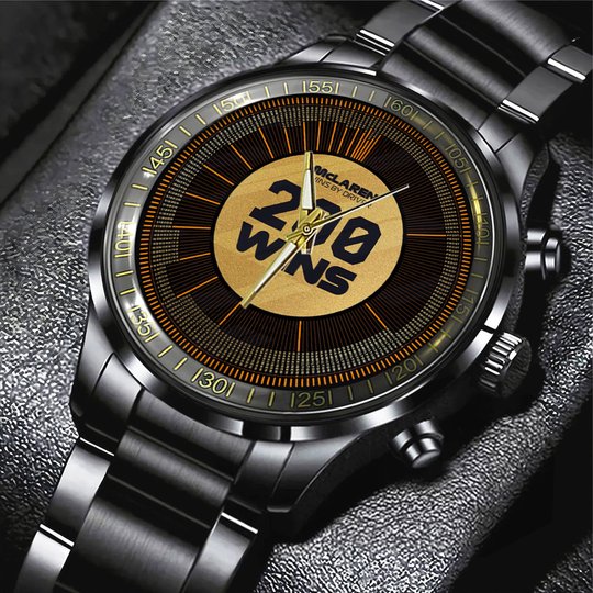 McLaren Formula 1 Team 200 WINS Black Stainless Steel Watch I