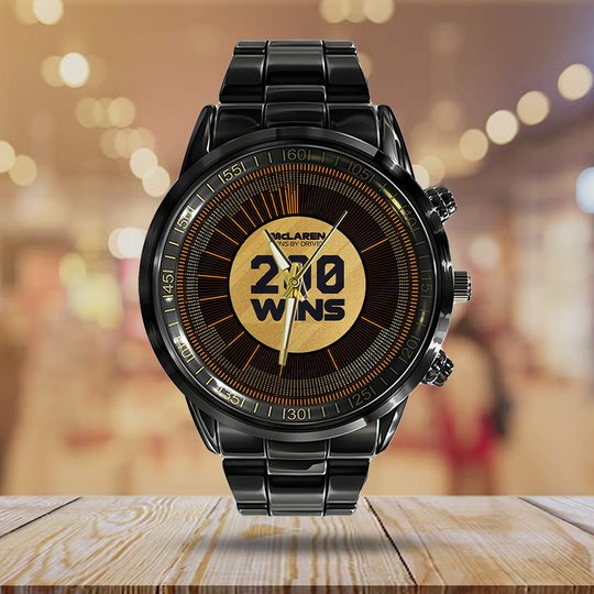 McLaren Formula 1 Team 200 WINS Black Stainless Steel Watch I