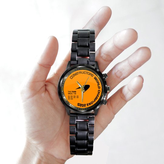 McLaren Formula 1 Team 2025 Constructors’ 10 Times Black Stainless Steel Watch II