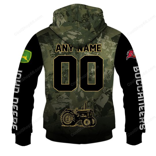 Tampa Bay Buccaneers x John Deere Hoodie | Funny Green Character Premium Hoodie
