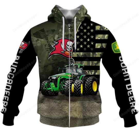 Tampa Bay Buccaneers x John Deere Hoodie | Funny Green Character Premium Hoodie