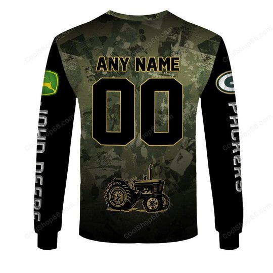 Green Bay Packers x John Deere Hoodie | Funny Green Character Premium Hoodie