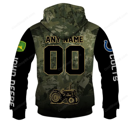 Indianapolis Colts x John Deere Hoodie | Funny Green Character Premium Hoodie