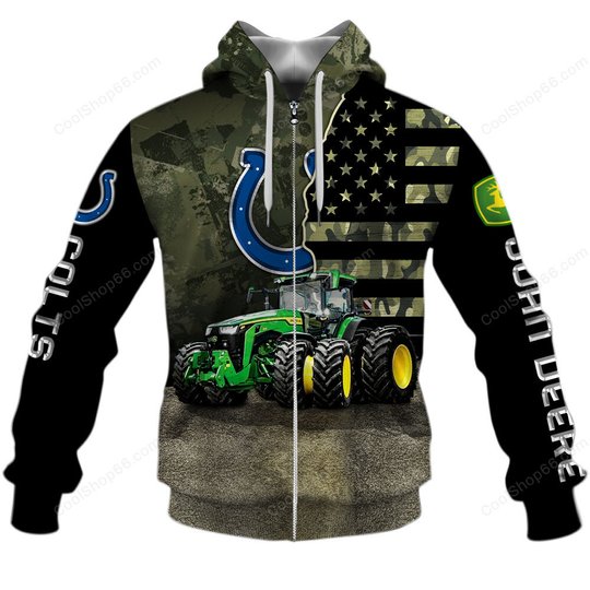Indianapolis Colts x John Deere Hoodie | Funny Green Character Premium Hoodie