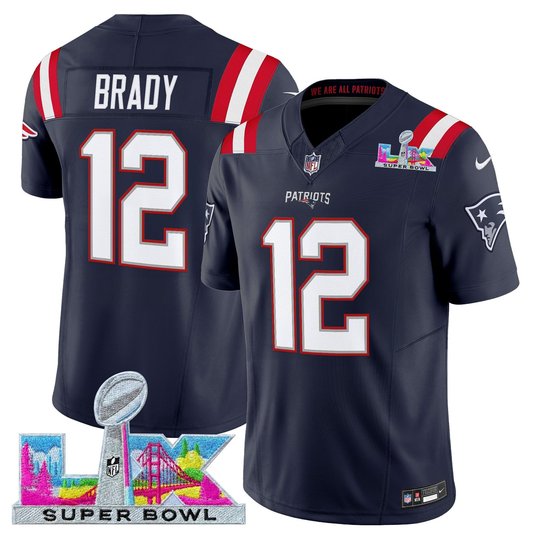 Men's New England Patriots Super Bowl LX Vapor Navy Limited Jersey - All Stitched