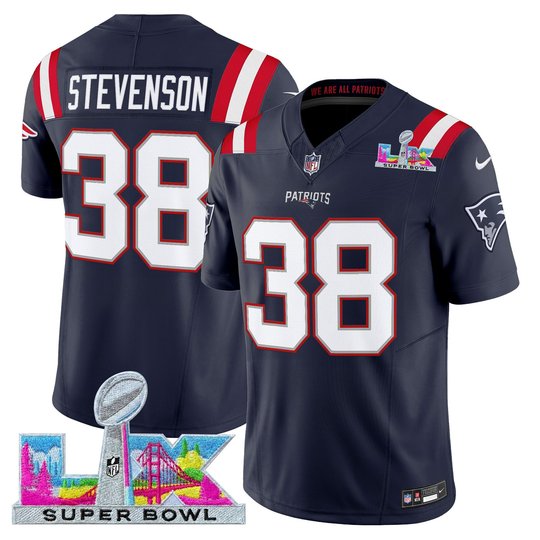 Men's New England Patriots Super Bowl LX Vapor Navy Limited Jersey - All Stitched